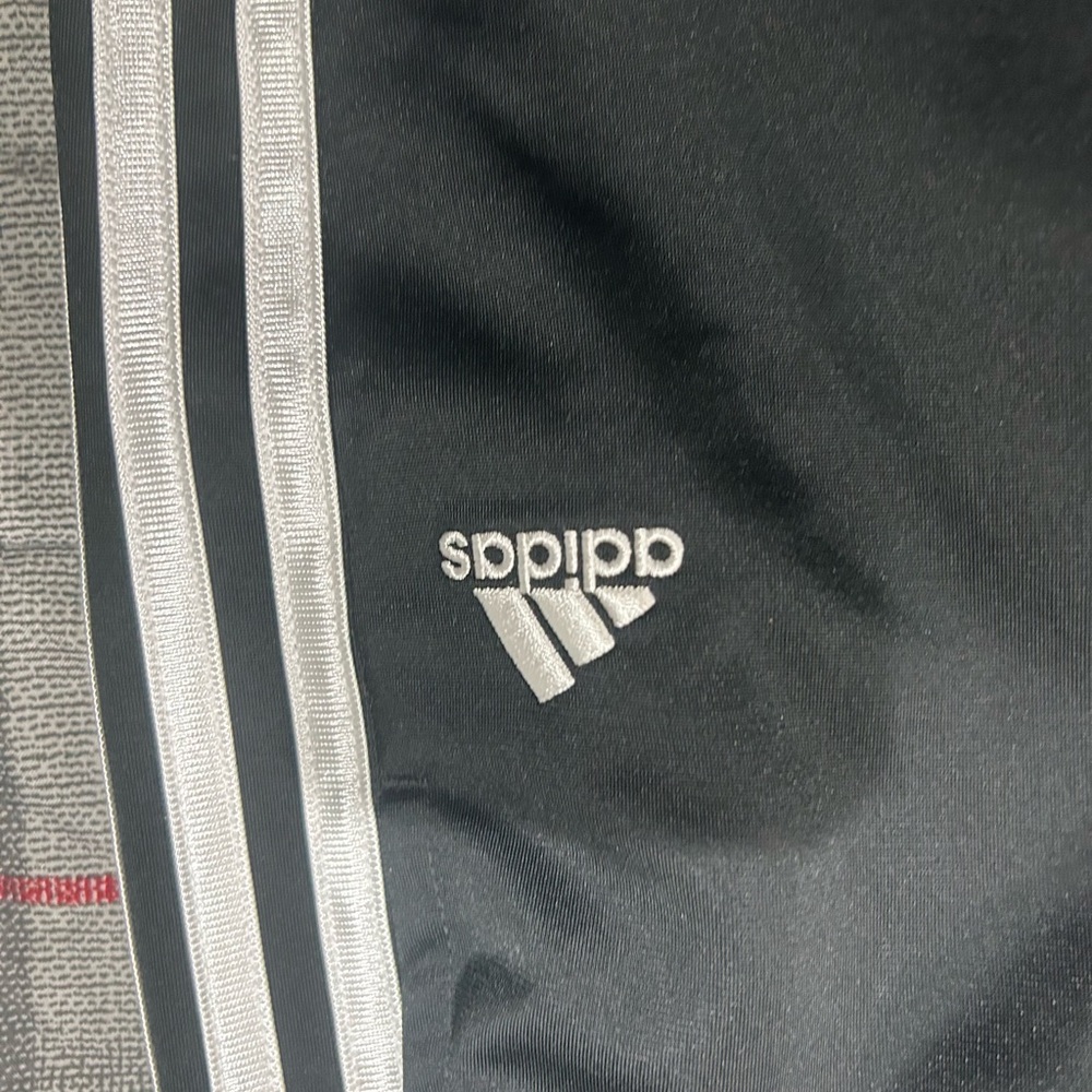 Adidas Kids Black Joggers with White Stripes - Picture 2 of 3